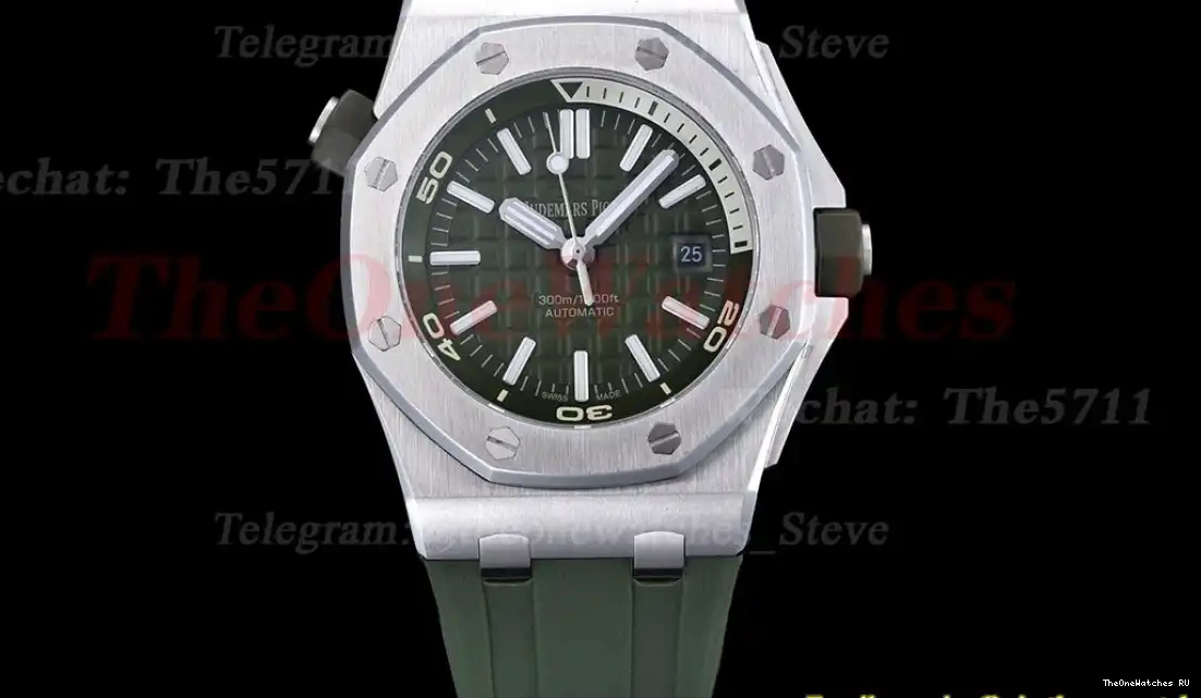 Royal Offshore RU Stk 42mm Diver MY8215 GDF 15710 Green SS Oak 0423